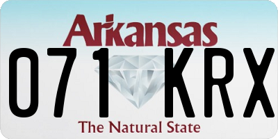 AR license plate 071KRX