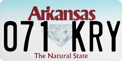AR license plate 071KRY