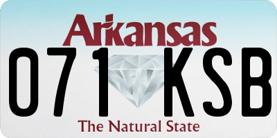 AR license plate 071KSB