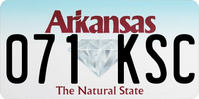 AR license plate 071KSC