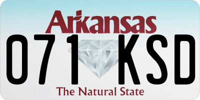 AR license plate 071KSD