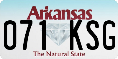 AR license plate 071KSG