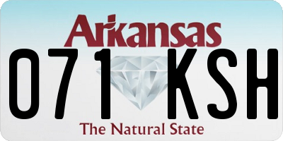 AR license plate 071KSH