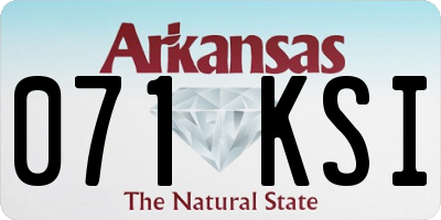 AR license plate 071KSI