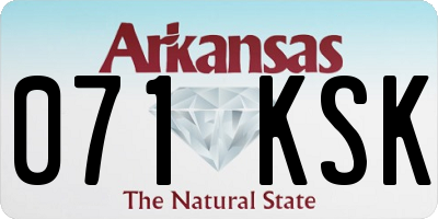AR license plate 071KSK
