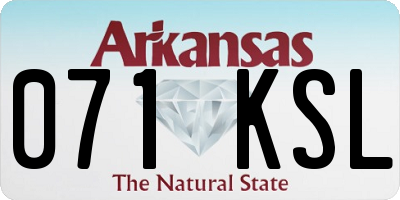 AR license plate 071KSL