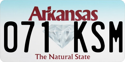 AR license plate 071KSM