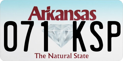 AR license plate 071KSP