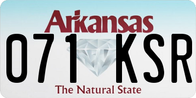 AR license plate 071KSR