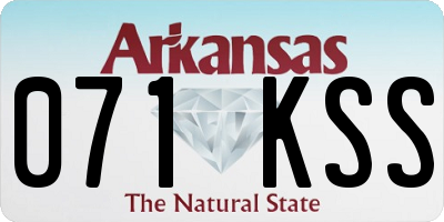 AR license plate 071KSS