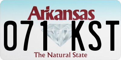 AR license plate 071KST