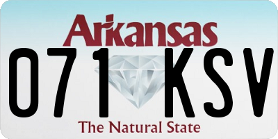 AR license plate 071KSV