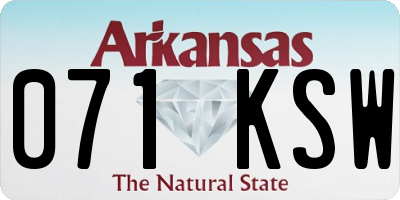 AR license plate 071KSW