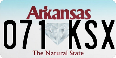 AR license plate 071KSX