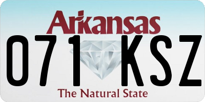 AR license plate 071KSZ
