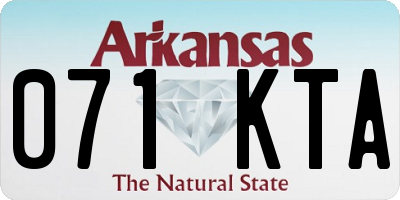 AR license plate 071KTA