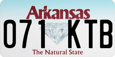 AR license plate 071KTB