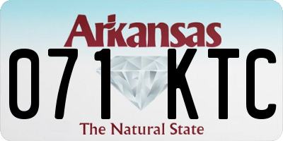 AR license plate 071KTC