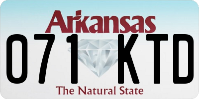AR license plate 071KTD
