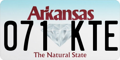 AR license plate 071KTE