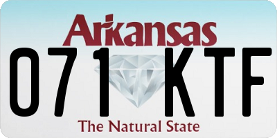 AR license plate 071KTF