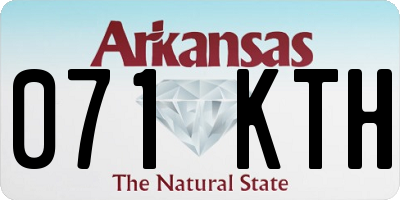 AR license plate 071KTH
