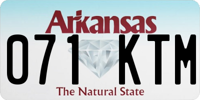 AR license plate 071KTM