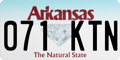 AR license plate 071KTN