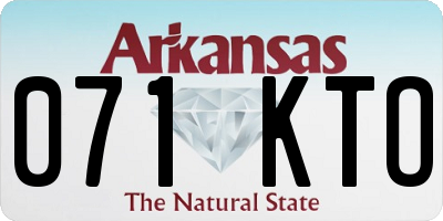 AR license plate 071KTO