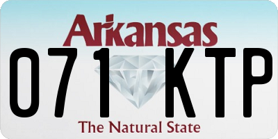 AR license plate 071KTP