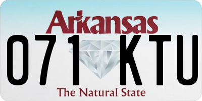 AR license plate 071KTU