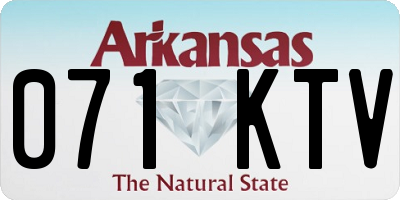 AR license plate 071KTV