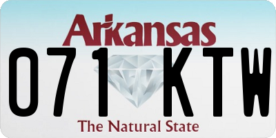 AR license plate 071KTW