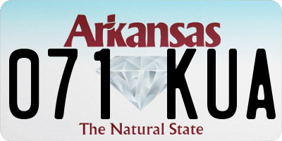 AR license plate 071KUA