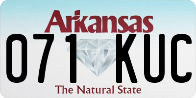AR license plate 071KUC