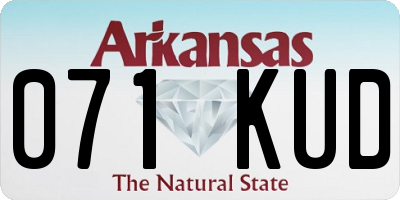 AR license plate 071KUD