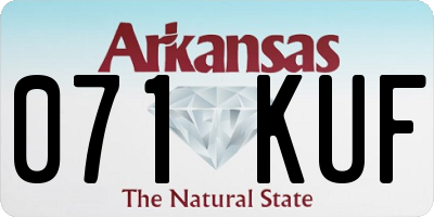 AR license plate 071KUF
