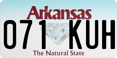 AR license plate 071KUH