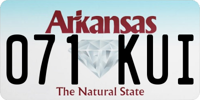 AR license plate 071KUI