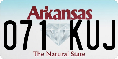 AR license plate 071KUJ