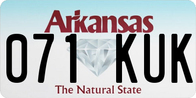AR license plate 071KUK