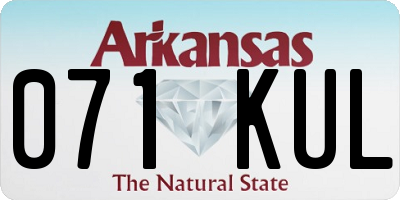 AR license plate 071KUL