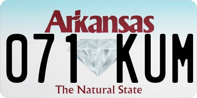AR license plate 071KUM