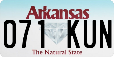 AR license plate 071KUN
