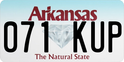 AR license plate 071KUP