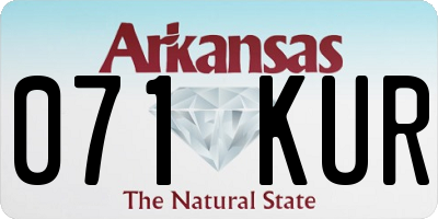 AR license plate 071KUR