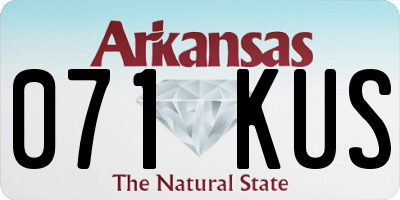 AR license plate 071KUS