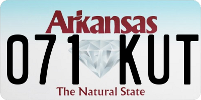 AR license plate 071KUT