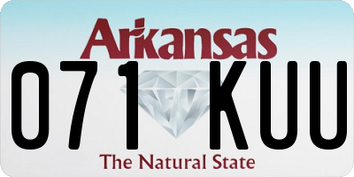 AR license plate 071KUU