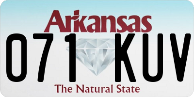 AR license plate 071KUV